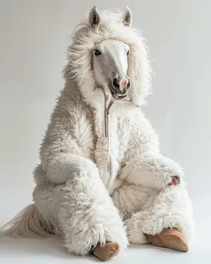 Cute Standard Poodle Dog in Studio Portrait