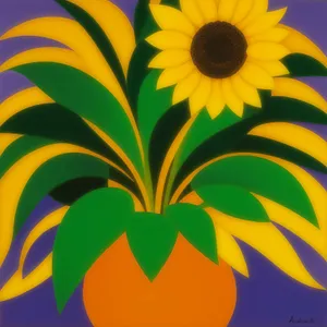 Summer Swirls: Vibrant Orange Sunflower Pattern