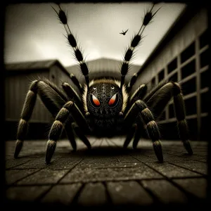 Crawling Arachnid: The Barn Spider's Intricate Web