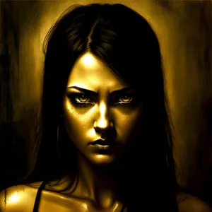 Stylish Fashionable Lady with Seductive Eyes