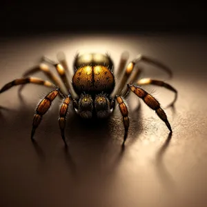 Black and Gold Arachnid Web: Creepy Garden Spider