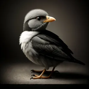 Adorable Sparrow Nestling with Fluffy Feathers