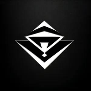 Enchanted Gem Star: Symbolic 3D Black Graphic