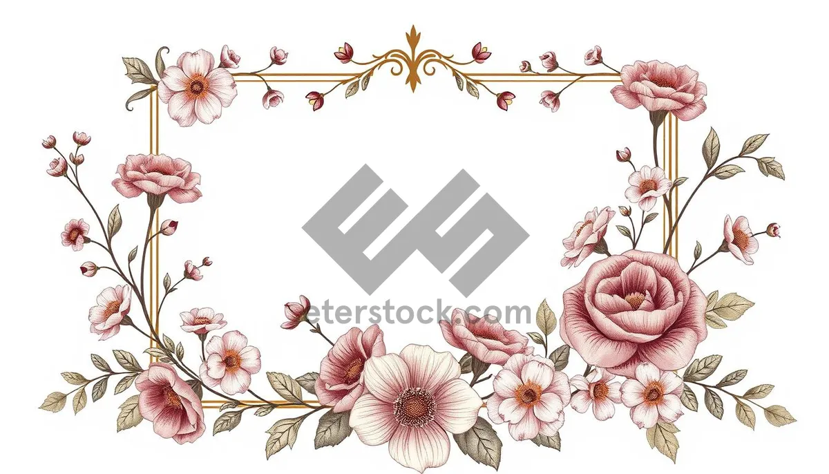Picture of Vintage Floral Japanese Ornament Wallpaper.