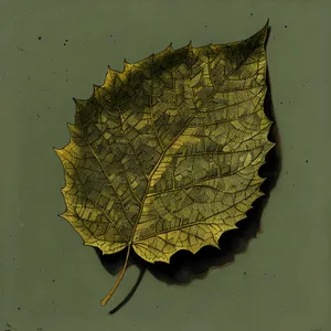 Autumn Leaf with Arthropod