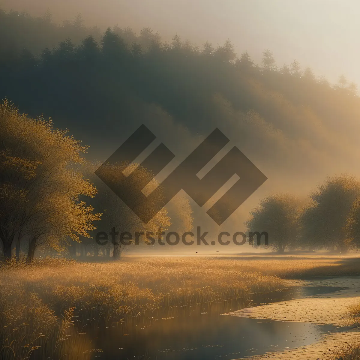 Picture of Enchanting Rural Landscape at Sunset