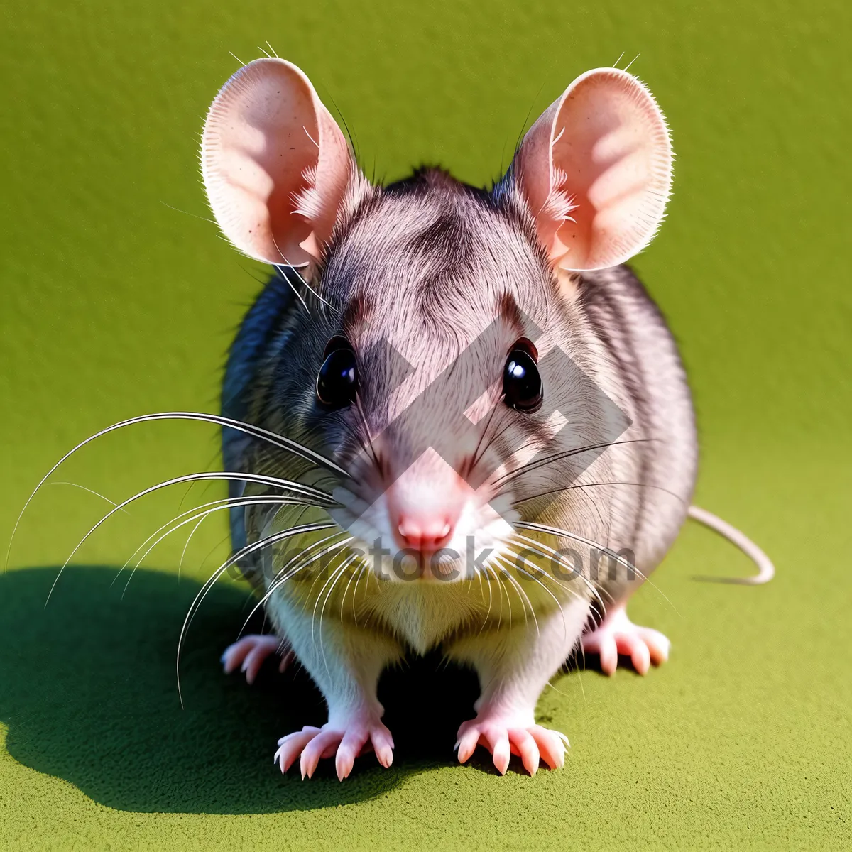 Picture of Fluffy Mouse with Cute Whiskers