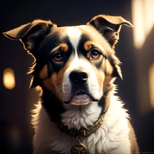 Adorable Border Collie Puppy with Beautiful Brown Fur