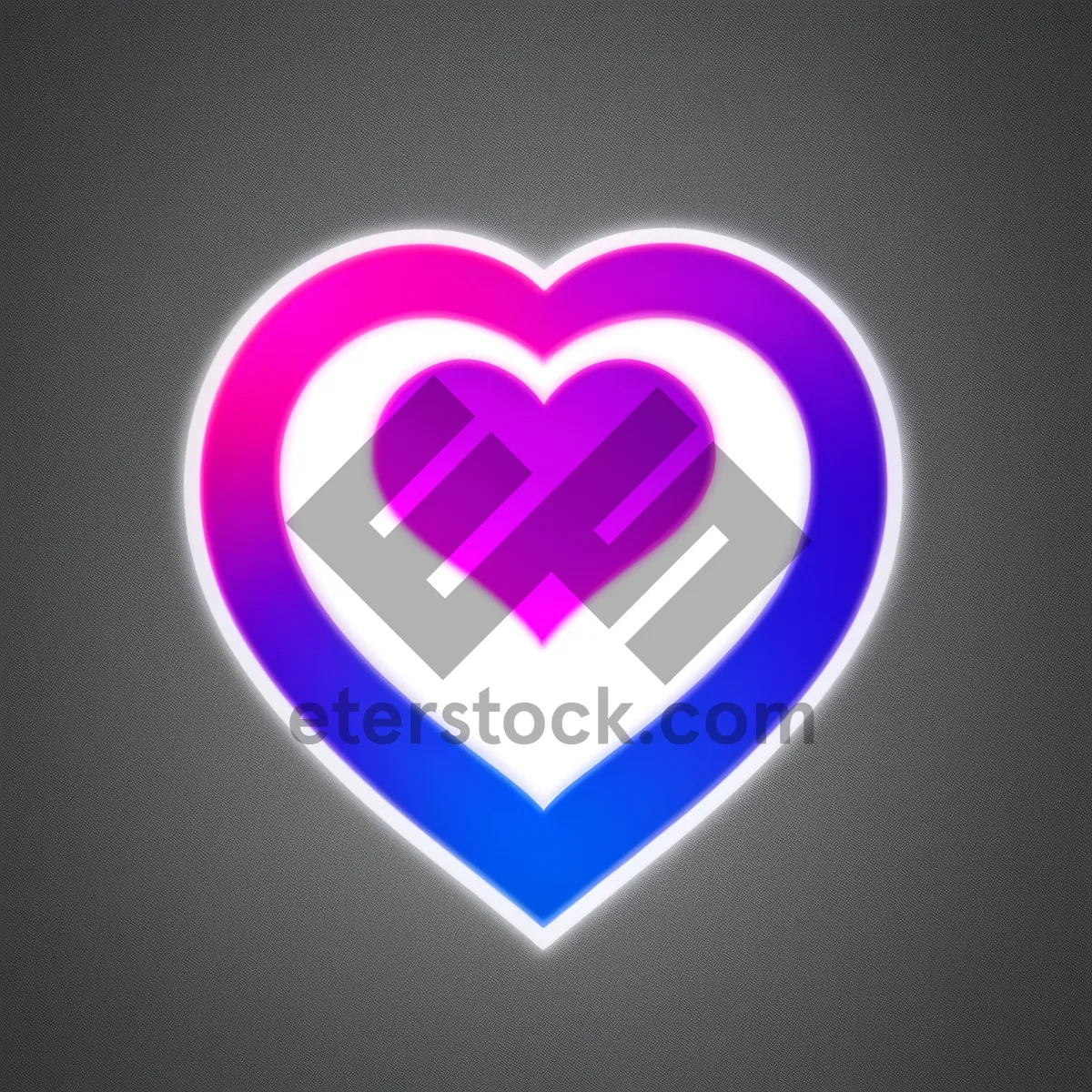 Picture of Shiny Glass Icon: A Solid & Bright Heart-shaped Web Graphic.