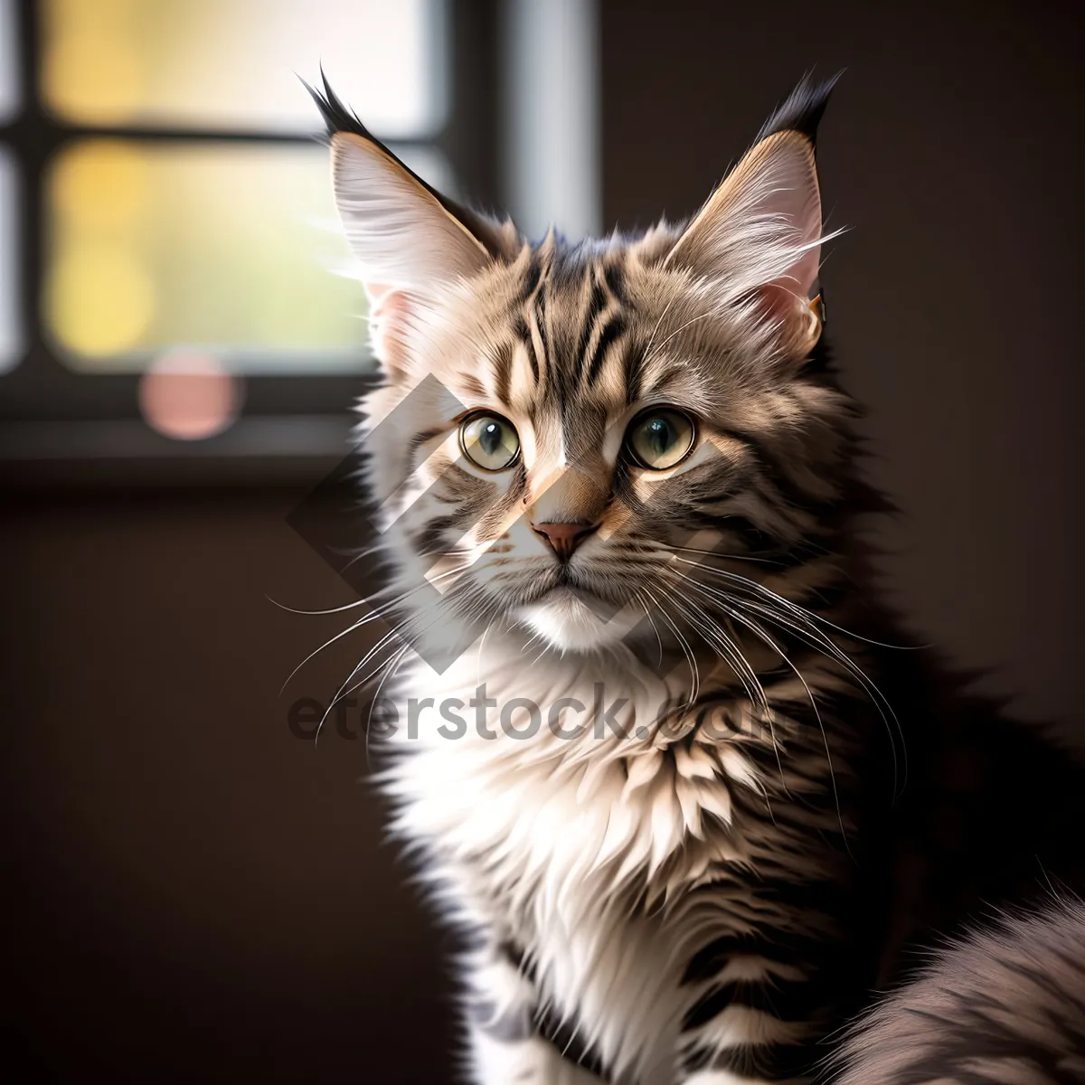 Picture of Adorable Tabby Kitty with Playful Whiskers