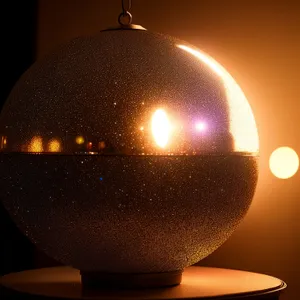 Golden Holiday Glass Ball Decoration