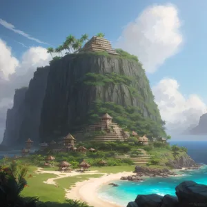 Coastal Paradise: Majestic Cliffside Overlooking Turquoise Waters