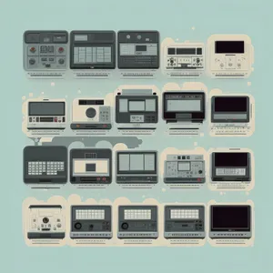 Technology icons set for web menu design