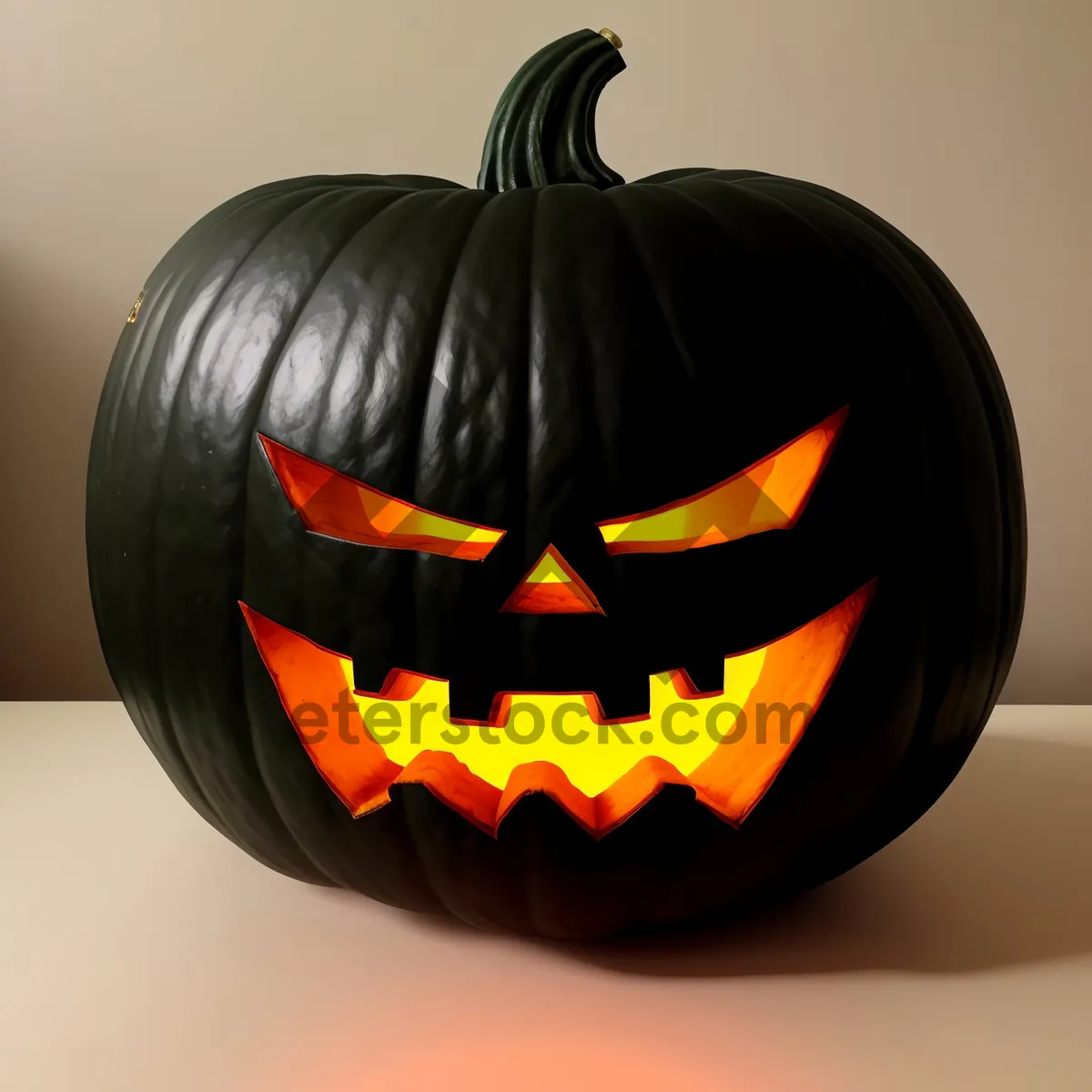 Picture of Spooky Fall Jack-o'-Lantern Illumination: Autumn's Evil Glow