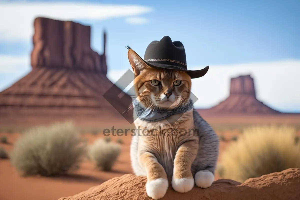 Picture of Fluffy tabby cat with adorable whiskers