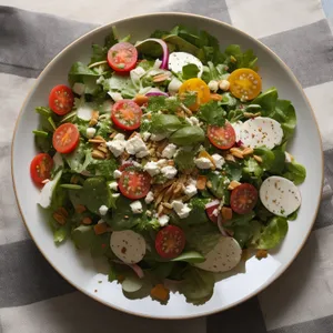 Healthy and Delicious Vegetarian Plate with Fresh Vegetables