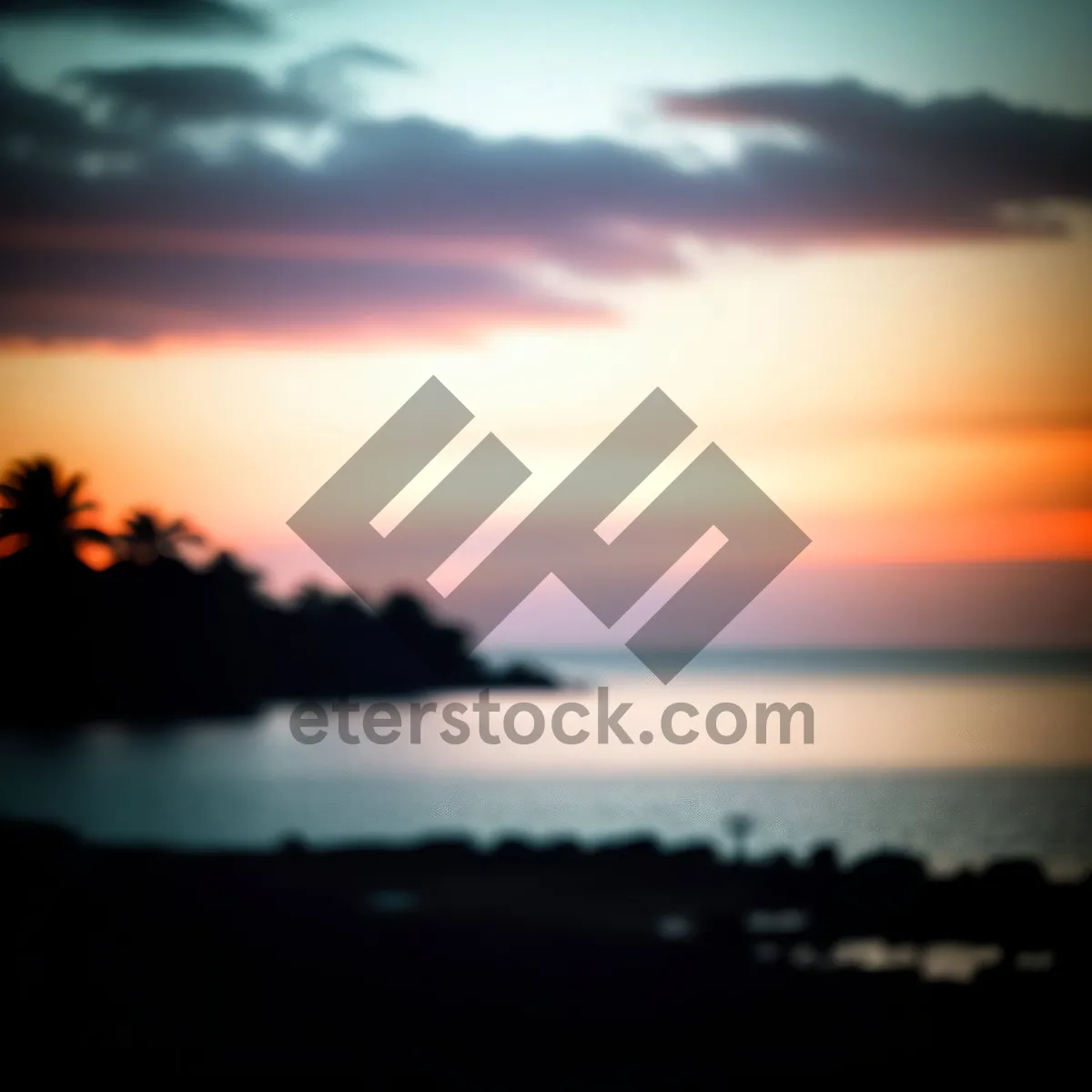 Picture of Glorious Sunset over Serene Ocean