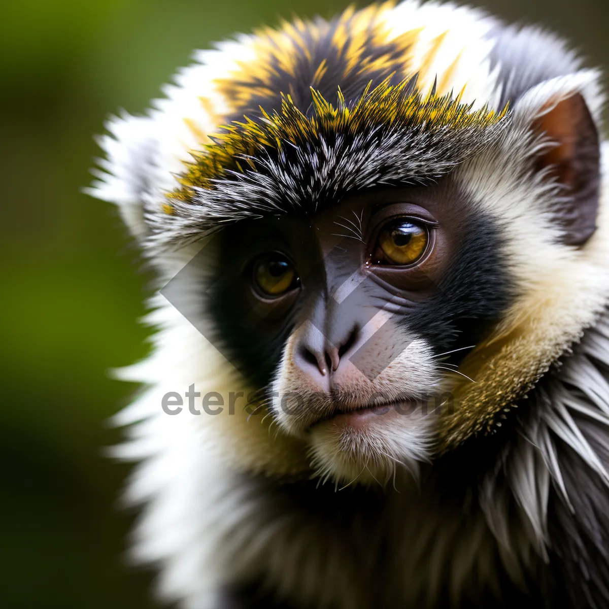 Picture of Wild Primate Face in Zoo Safari