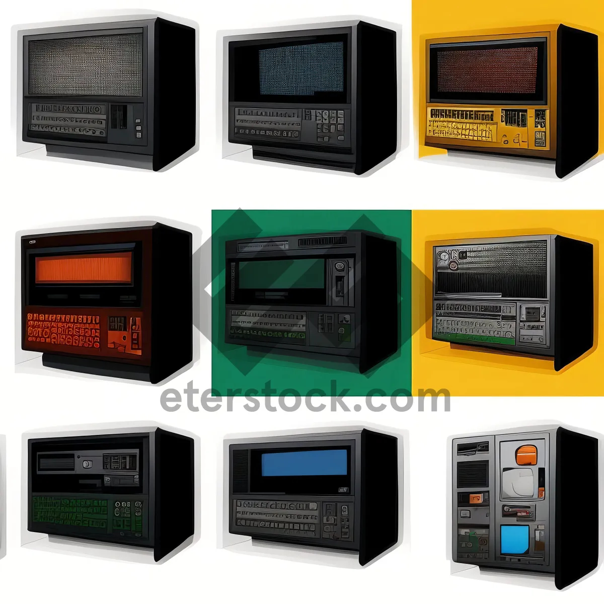 Picture of Web Design Technology Icon Set for Business Computer Devices