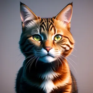 Fluffy Tabby Kitty with Adorable Eyes