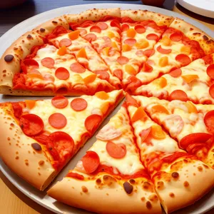 Delicious Pizza Pie with Pepperoni and Mozzarella