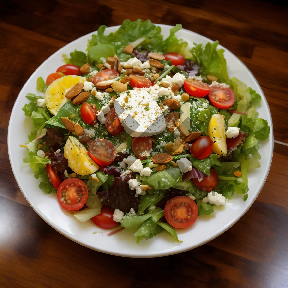 Picture of Fresh and Healthy Vegetable Salad with Tasty Sauce