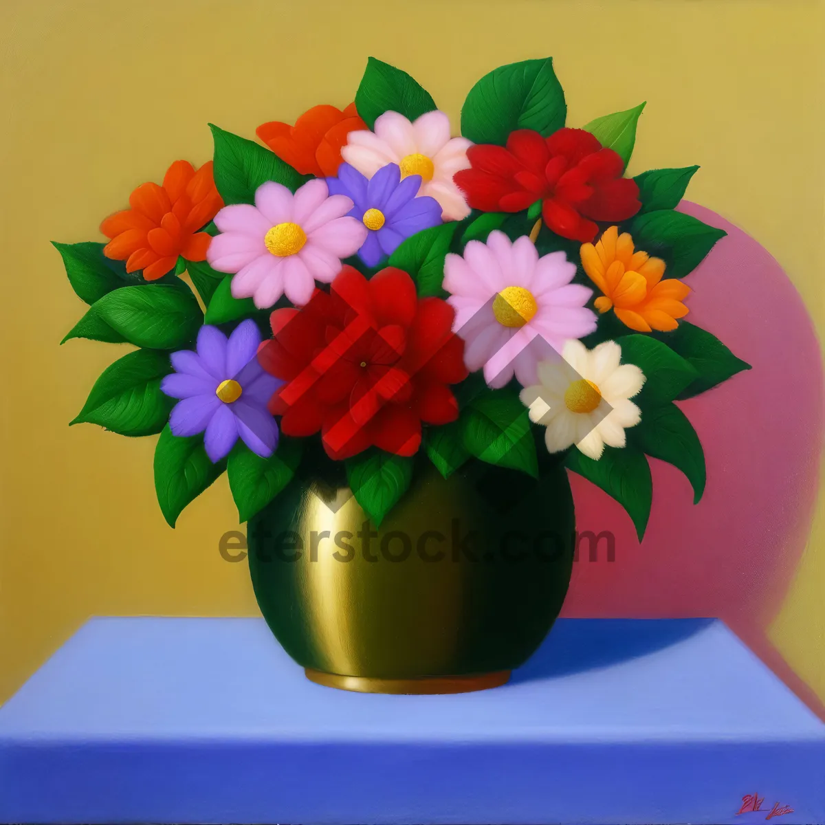 Picture of Colorful Floral Wheel Arrangement