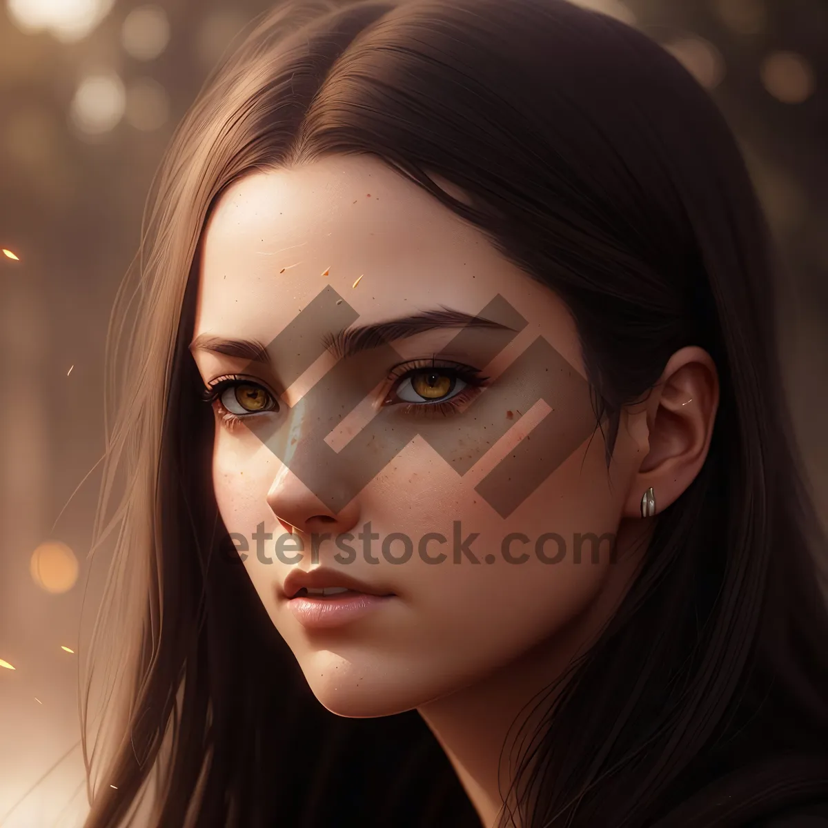 Picture of Gorgeous Smasher: Attractive Model with Sensual Makeup and Stunning Hairstyle