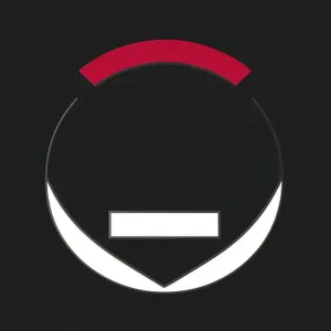 Shiny Black Round Heart Emblem