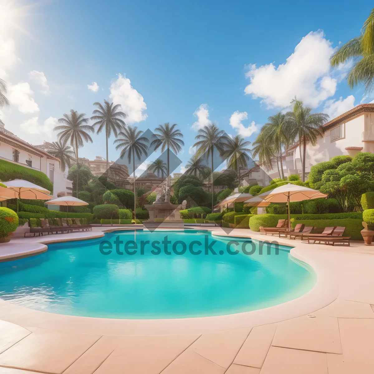 Picture of Tropical Paradise Resort: Poolside Vacation Bliss