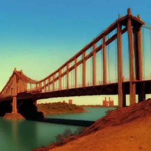 Golden Gate Bridge at Sunset over the Pacific