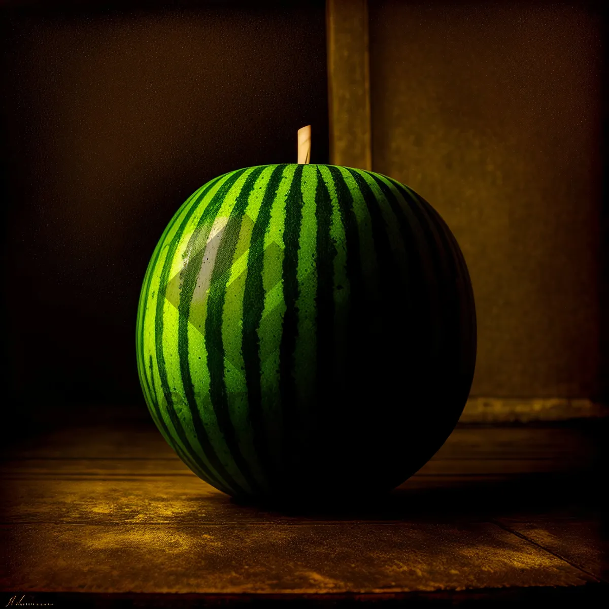 Picture of Autumn Harvest: Vibrant Pumpkin and Watermelon Fruit