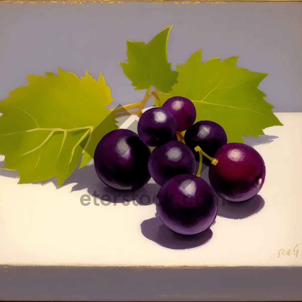 Picture of Festive Winter Grape Decoration with Shiny Ornaments