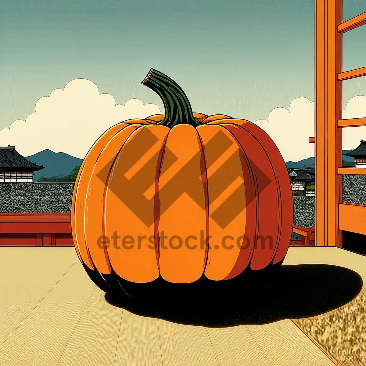 Picture of Autumn Harvest: Festive Pumpkin Lantern