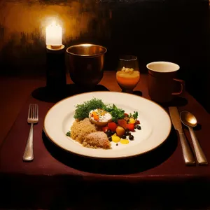 Delicious and healthy vegetable salad on plate