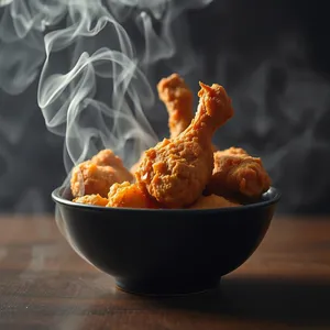 Roasted pumpkin bowl over a fiery fireplace.