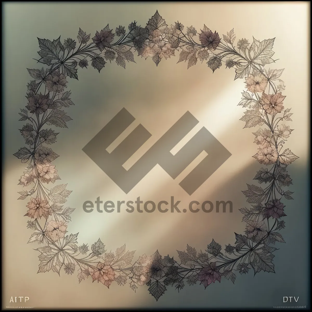 Picture of Vintage Arabesque Retro Border Design