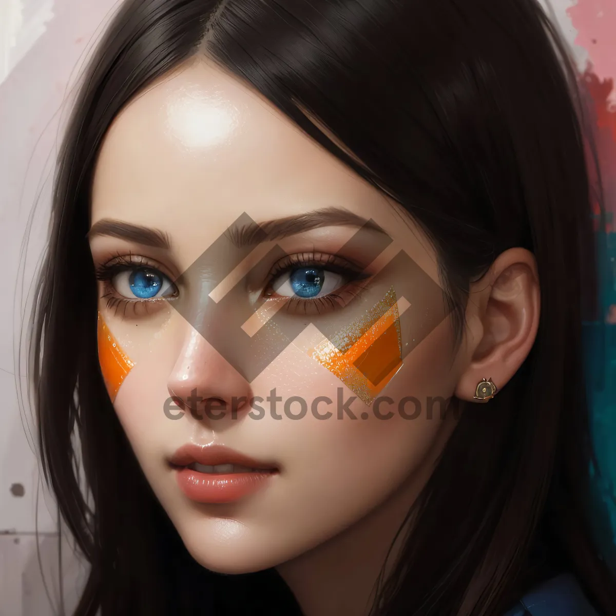 Picture of Fashion model with attractive close-up portrait shot.