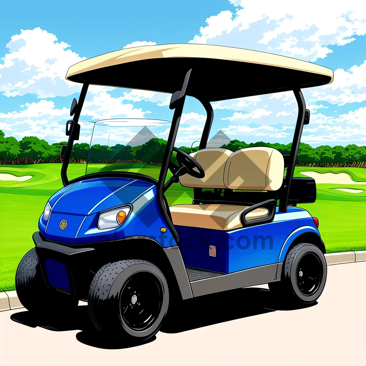 Picture of Golf Cart - Sports Equipment for Transportation and Recreation