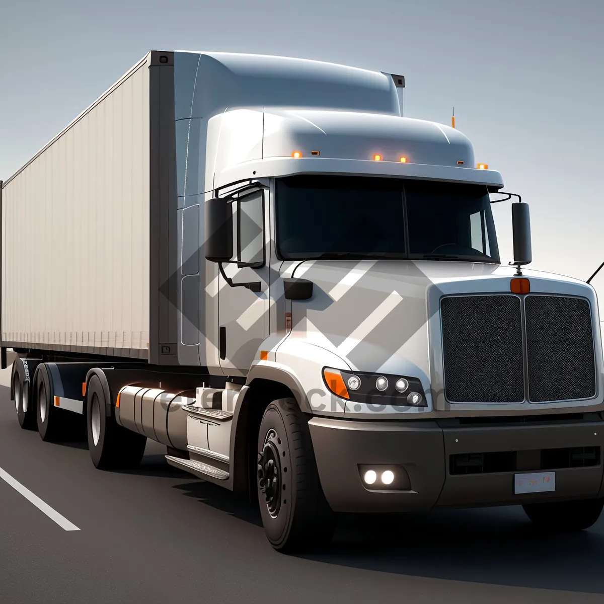 Picture of Highway Haul: Container Truck on the Move