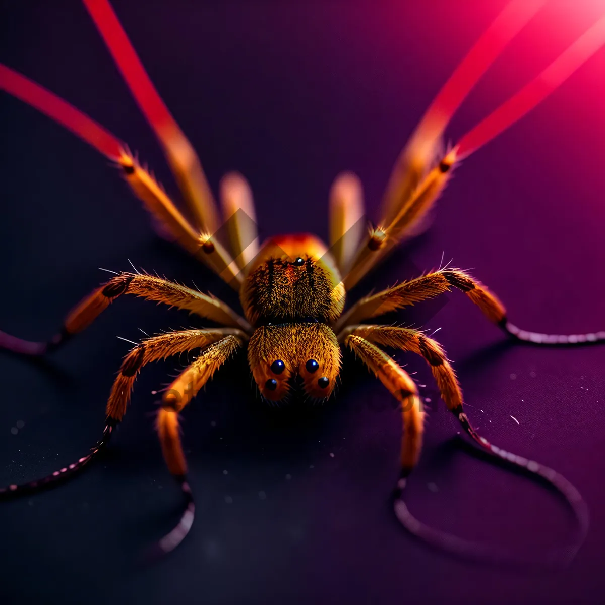 Picture of Wolf Spider - Black Invertebrate Arachnid