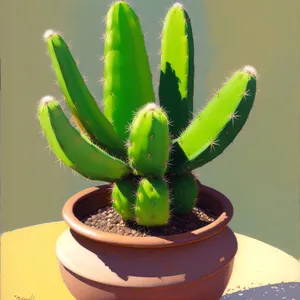 Fresh Succulent Aloe Plant in Pot