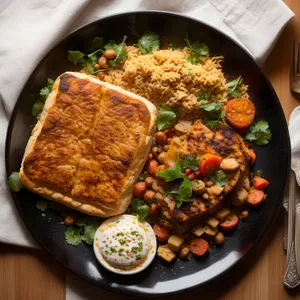 Sizzling Grilled Chicken and Vegetable Plate