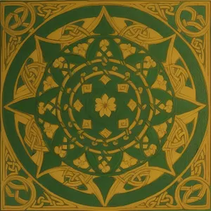 Vintage Floral Damask Tile Pattern