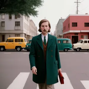 Successful businessman in formal suit at office