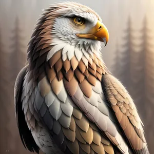 Predatory Majesty: Intense Gaze of a Falcon