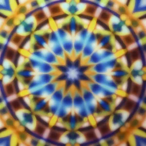 Colorful Mosaic Arabesque Pattern in Electrical Design