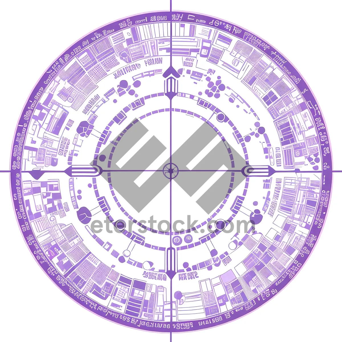 Picture of Circle Drafting Instrument: Graphic Symbol of Protractor