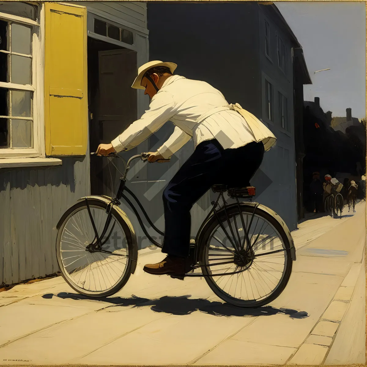 Picture of Sporty cyclist enjoying a ride on bicycle