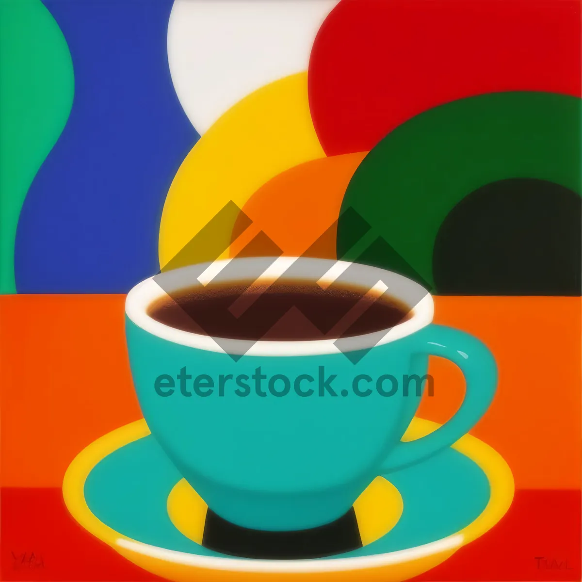 Picture of Hot Breakfast Plate with Coffee and Tea Mug